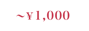 ～￥1,000