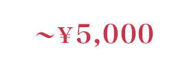 ～￥5,000