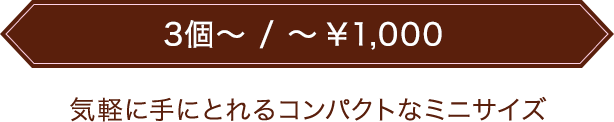 気軽に手にとれるコンパクトなミニサイズ
