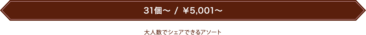 大人数でシェアできるアソート