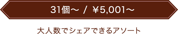 大人数でシェアできるアソート