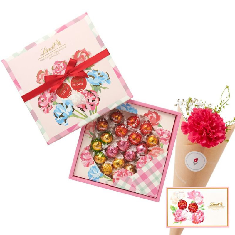 【リンツ】リンドール ブーケボックス 20個入 × ブルーミー(bloomee)の花ギフトカード【送料無料】 【リンツ】リンドール ブーケボックス 20個入 × ブルーミー(bloomee)の花ギフトカード【送料無料】